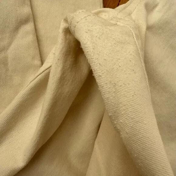 Boden Girlfriend Cream Denim Straight Leg Jeans Size 12 Regular Classic Preppy - Picture 9 of 10